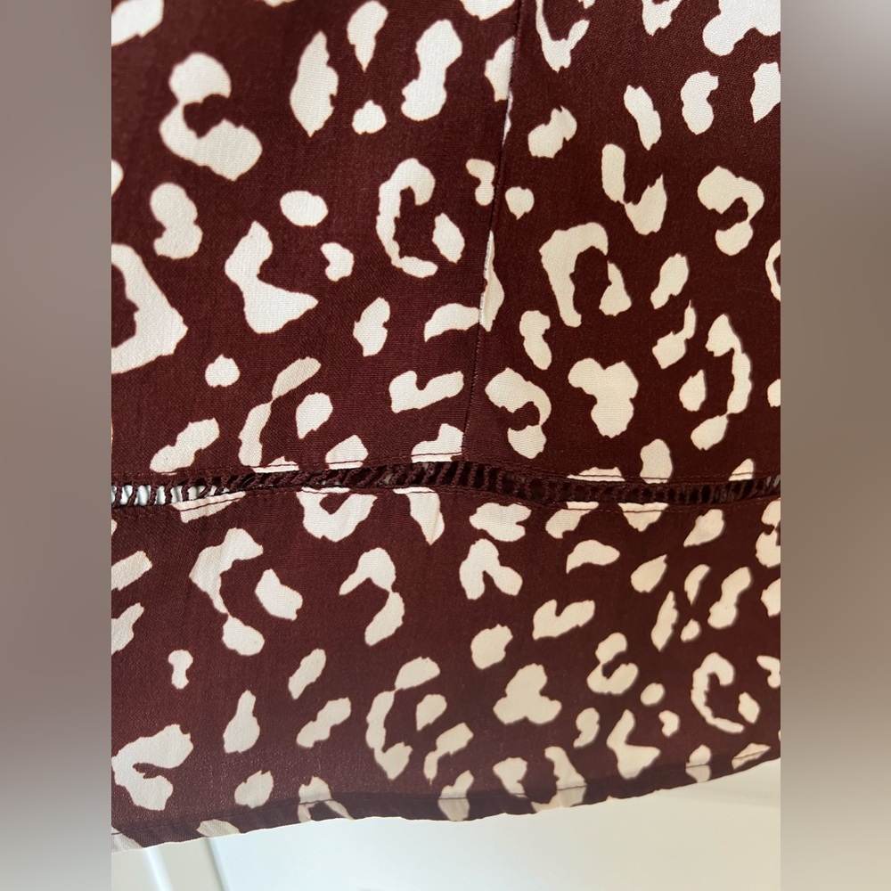 Lane 201; &Merci Brand, Boutique Leopard Wine Dress, Size Small - Picture 5 of 5